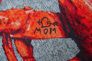 Louis De Poortere Pop Lobster 9389 Steam Red Area Rug Detail Image