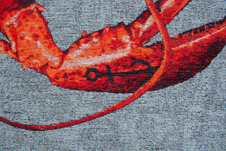 Louis De Poortere Pop Lobster 9389 Steam Red Area Rug Detail Image