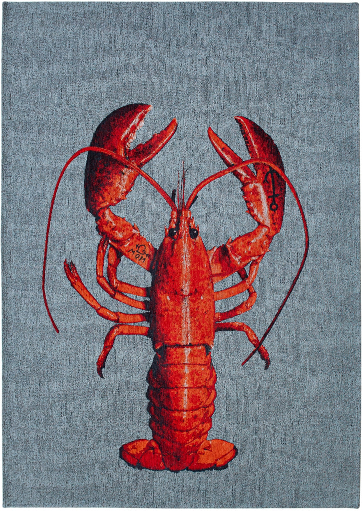 Louis De Poortere Pop Lobster 9389 Steam Red Area Rug main image