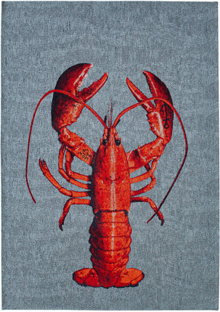 Louis De Poortere Pop Lobster 9389 Steam Red Area Rug main image