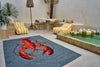 Louis De Poortere Pop Lobster 9389 Steam Red Area Rug Lifestyle Image Feature
