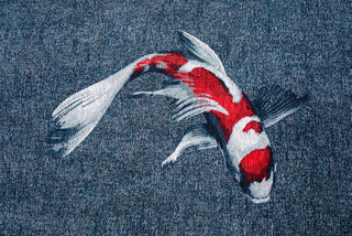 Louis De Poortere Pop Koi 9390 Japanese Pond Area Rug Detail Image