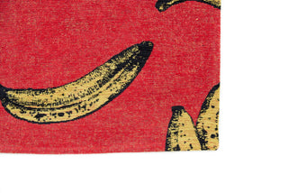 Louis De Poortere Pop Banana 9392 Miami Red Area Rug Corner Image
