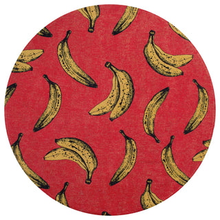 Louis De Poortere Pop Banana 9392 Miami Red Area Rug Round Main Image