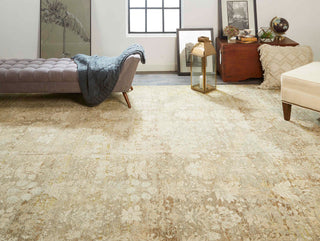 Havila Fine Rugs Sabrina H1586 Beige/Gold Area Rug Lifestyle Image Feature