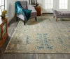 Havila Fine Rugs Emanate H1481 Blue/Multi Area Rug Lifestyle Image Feature