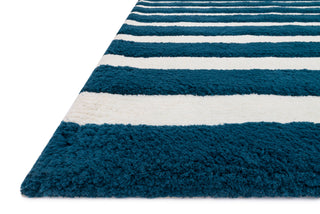 Loloi Lola Shag LL-01 Navy / White Area Rug Main Image