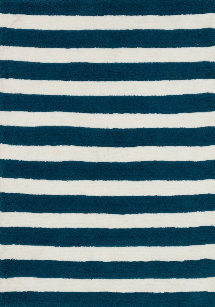 Loloi Lola Shag LL-01 Navy / White Area Rug main image