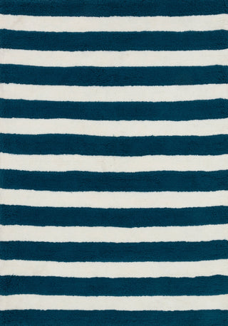Loloi Lola Shag LL-01 Navy / White Area Rug main image