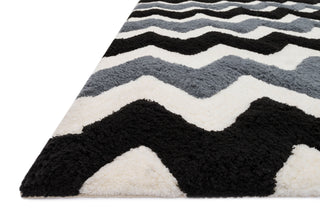 Loloi Lola Shag LL-03 Black / Charcoal Area Rug Main Image