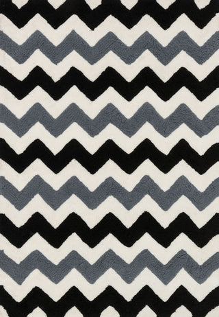 Loloi Lola Shag LL-03 Black / Charcoal Area Rug main image