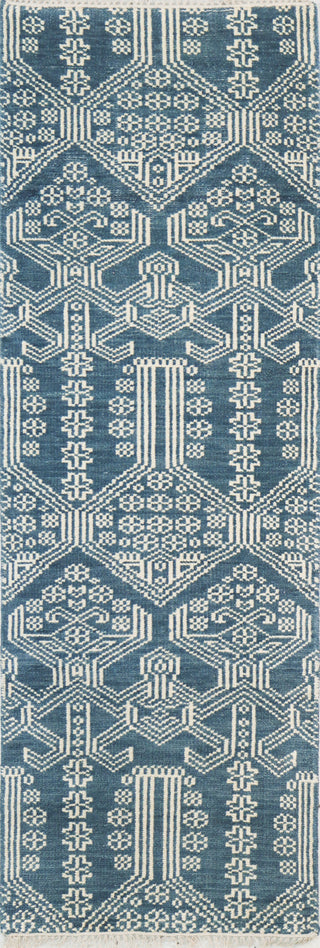 Bashian Artifact Geometric A154-AR108 Azure Area Rug Runner Image