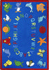 Joy Carpets Kid Essentials ABC Animals Blue Area Rug