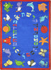 Joy Carpets Kid Essentials ABC Animals (Hebrew Alphabet) Blue Area Rug