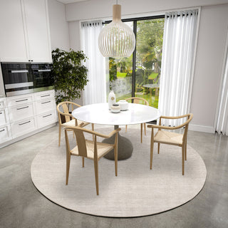 Dalyn Arcata AC1 Ivory Area Rug Round Lifestyle Image