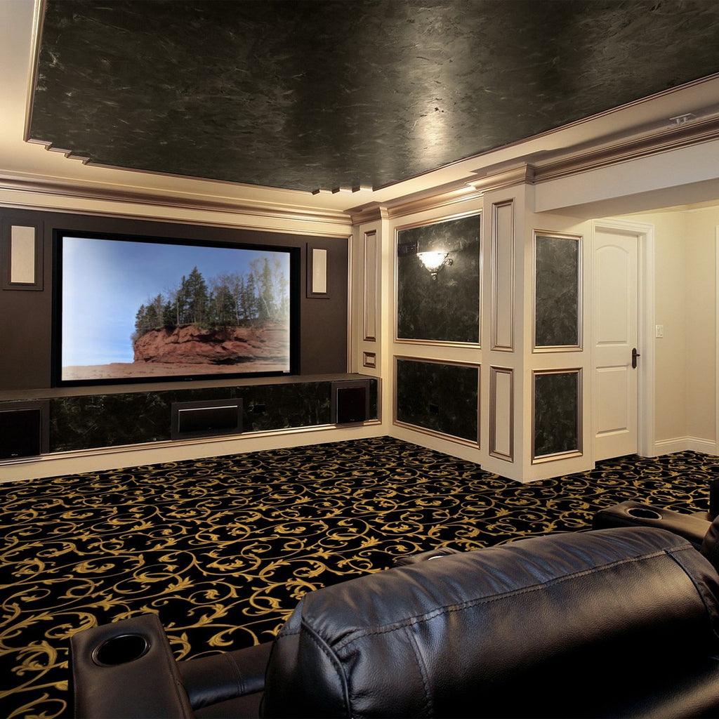 Joy Carpets Any Day Matinee Acanthus Black Area Rug – Incredible Rugs ...