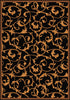 Joy Carpets Any Day Matinee Acanthus Black Area Rug