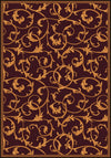 Joy Carpets Any Day Matinee Acanthus Burgundy Area Rug
