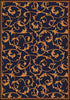 Joy Carpets Any Day Matinee Acanthus Navy Area Rug