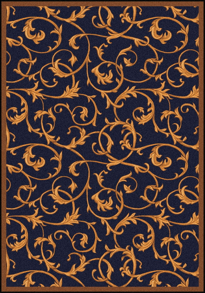 Joy Carpets Any Day Matinee Acanthus Navy Area Rug