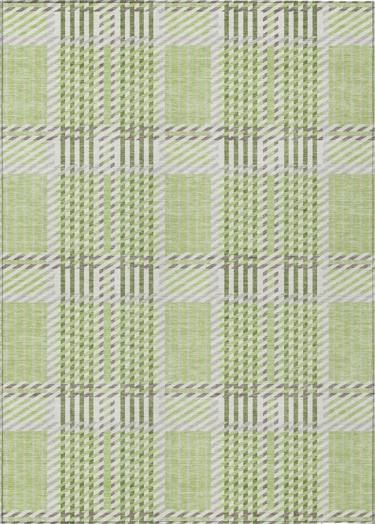Piper Looms Chantille Plaid ACN1000 Aloe Machine Washable Area Rug main image