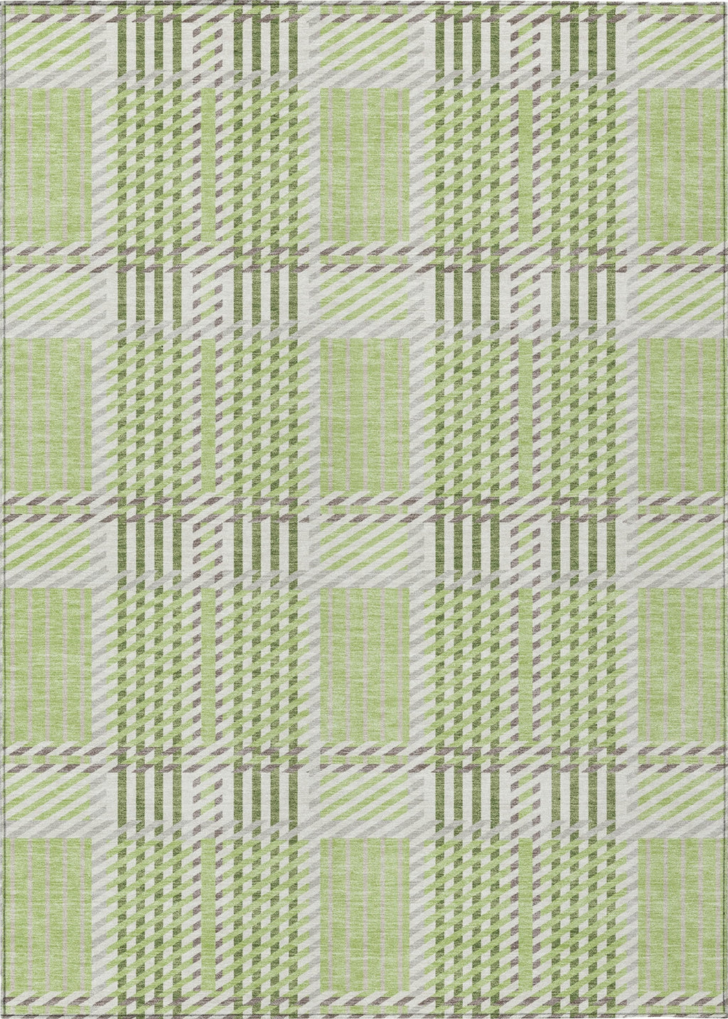 Piper Looms Chantille Plaid ACN1000 Aloe Machine Washable Area Rug ...