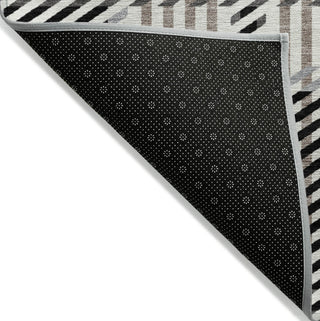 Piper Looms Chantille Plaid ACN1000 Black Machine Washable Area Rug Backing Image