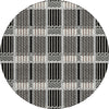 Piper Looms Chantille Plaid ACN1000 Black Machine Washable Area Rug Round Main Image