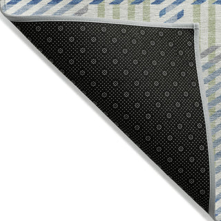 Piper Looms Chantille Plaid ACN1000 Denim Machine Washable Area Rug Backing Image