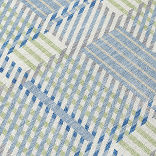 Piper Looms Chantille Plaid ACN1000 Denim Machine Washable Area Rug Swatch Image