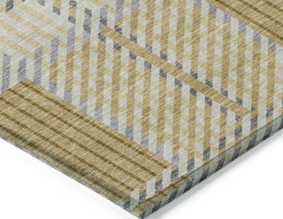 Piper Looms Chantille Plaid ACN1000 Gold Machine Washable Area Rug Corner Image
