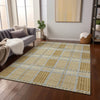 Piper Looms Chantille Plaid ACN1000 Gold Machine Washable Area Rug Lifestyle Image Feature