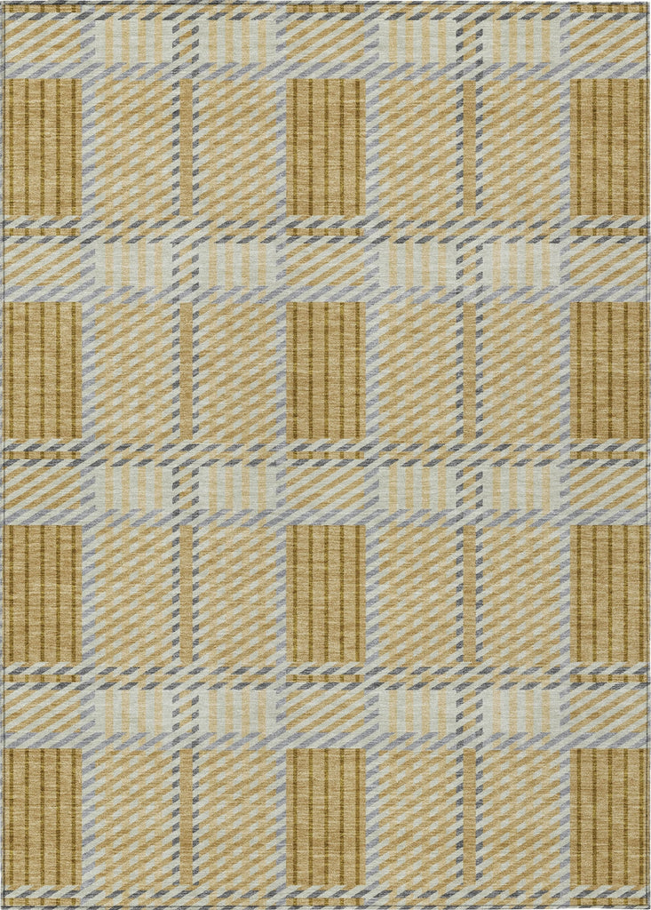 Piper Looms Chantille Plaid ACN1000 Gold Machine Washable Area Rug main image