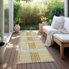 Piper Looms Chantille Plaid ACN1000 Gold Machine Washable Area Rug Runner Outdoor Lifestyle Image Feature