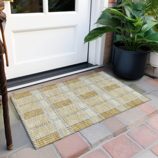 Piper Looms Chantille Plaid ACN1000 Gold Machine Washable Area Rug Scatter Outdoor Lifestyle Image Feature