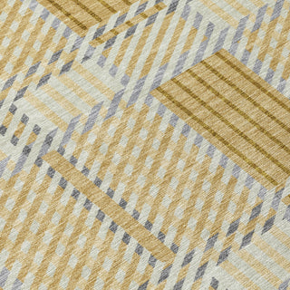 Piper Looms Chantille Plaid ACN1000 Gold Machine Washable Area Rug Swatch Image