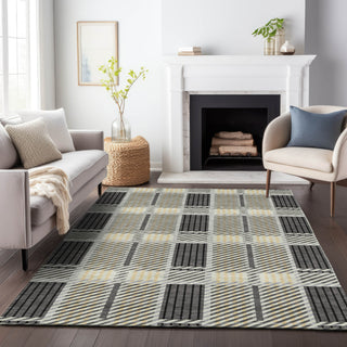 Piper Looms Chantille Plaid ACN1000 Gray Machine Washable Area Rug Lifestyle Image Feature
