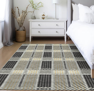 Piper Looms Chantille Plaid ACN1000 Gray Machine Washable Area Rug Lifestyle Image Feature