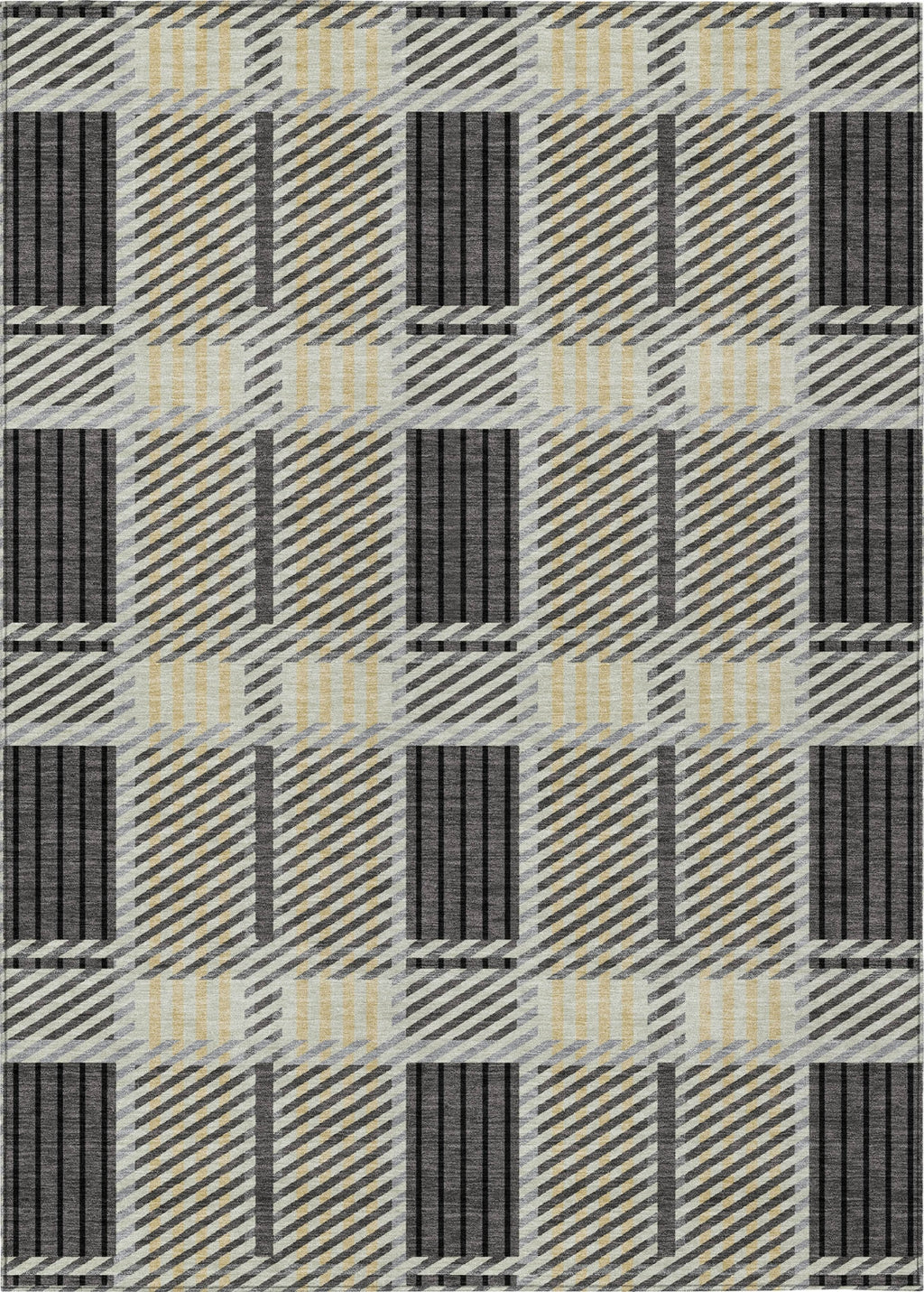 Piper Looms Chantille Plaid ACN1000 Gray Machine Washable Area Rug ...