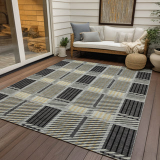 Piper Looms Chantille Plaid ACN1000 Gray Machine Washable Area Rug Outdoor Lifestyle Image Feature