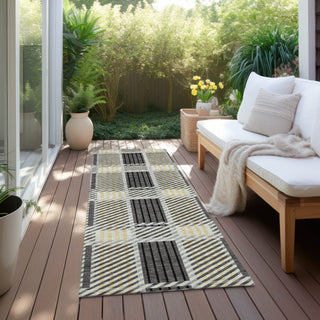 Piper Looms Chantille Plaid ACN1000 Gray Machine Washable Area Rug Runner Outdoor Lifestyle Image Feature