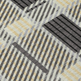 Piper Looms Chantille Plaid ACN1000 Gray Machine Washable Area Rug Swatch Image