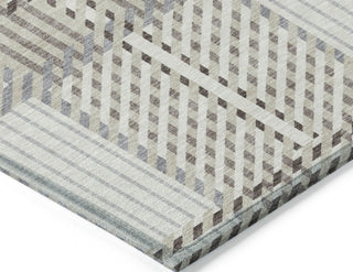 Piper Looms Chantille Plaid ACN1000 Ivory Machine Washable Area Rug Corner Image