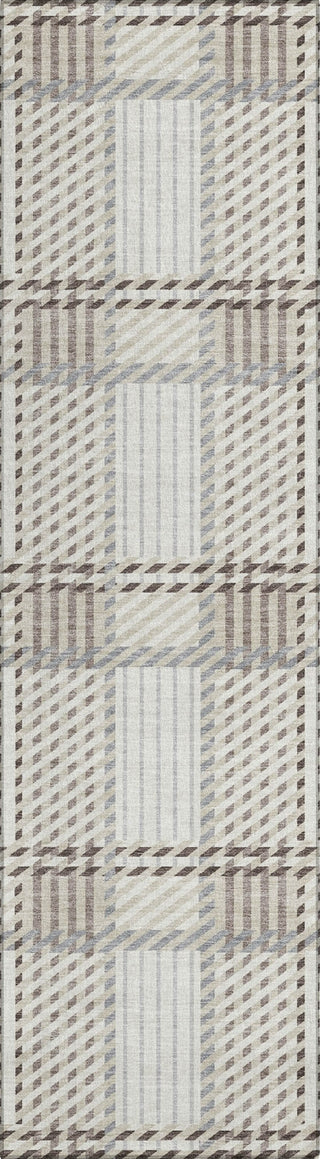 Piper Looms Chantille Plaid ACN1000 Ivory Machine Washable Area Rug Runner Main Image