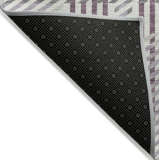 Piper Looms Chantille Plaid ACN1000 Lavender Machine Washable Area Rug Backing Image