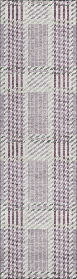 Piper Looms Chantille Plaid ACN1000 Lavender Machine Washable Area Rug Runner Main Image