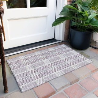 Piper Looms Chantille Plaid ACN1000 Lavender Machine Washable Area Rug Scatter Outdoor Lifestyle Image Feature
