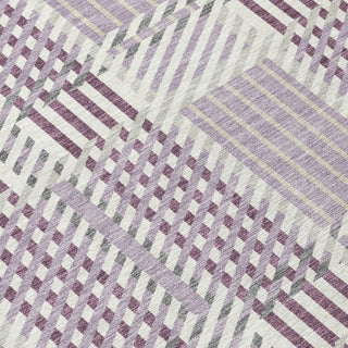 Piper Looms Chantille Plaid ACN1000 Lavender Machine Washable Area Rug Swatch Image