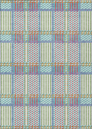 Piper Looms Chantille Plaid ACN1000 White Machine Washable Area Rug main image