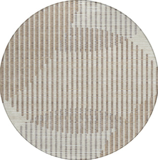 Piper Looms Chantille Circles ACN1001 Beige Machine Washable Area Rug Round Main Image